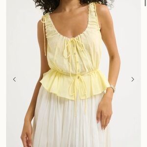 RUMORED Rosemary Yellow Top NWT
